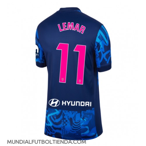 Camiseta Atletico Madrid Thomas Lemar #11 Tercera Equipación Replica 2024-25 para mujer mangas cortas